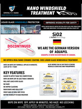 Load image into Gallery viewer, Ultra NANO - Nano SiO2 Ceramic Coating For Windshields - Aquapel Replacement