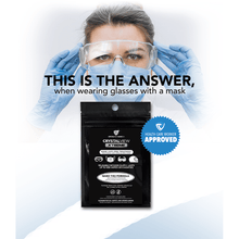 Load image into Gallery viewer, CrystalView Xtreme - Anti-Fog Wipe Treatment When Wearing Glasses & Visors With Masks