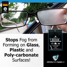 Load image into Gallery viewer, CrystalView Xtreme - Anti-Fog Wipe Treatment When Wearing Glasses &amp; Visors With Masks
