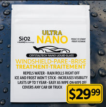 Load image into Gallery viewer, Ultra NANO - Nano SiO2 Ceramic Coating For Windshields - Aquapel Replacement
