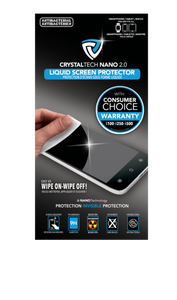 CrystalTech Nano Liquid Screen Protector With Consumer's Choice Warranty ($100-$150-$250) - For Phones, Tablets & Smart Watches